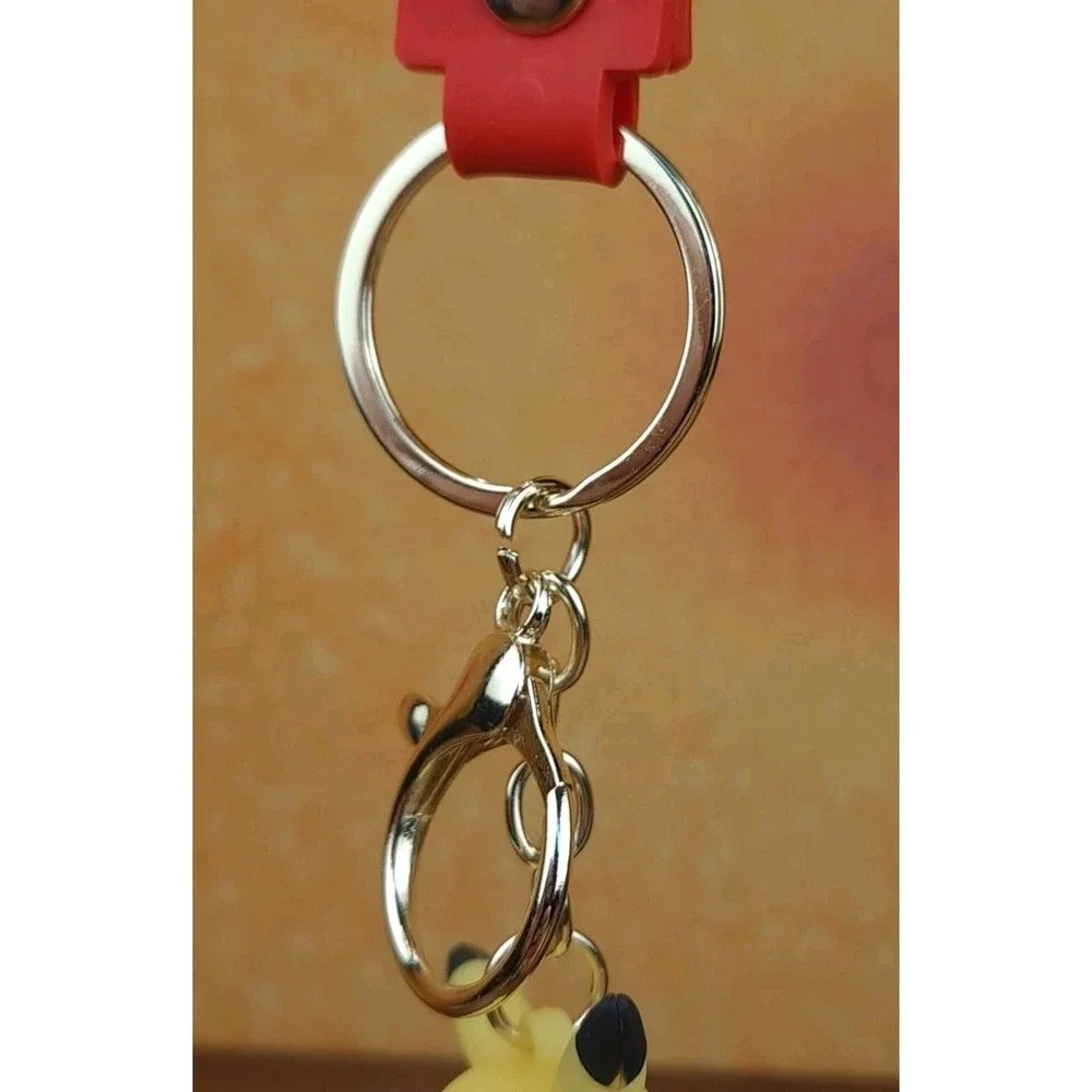 Pokemon Pokeball Keychain Pikachu Riding Pokeball 3D PVC